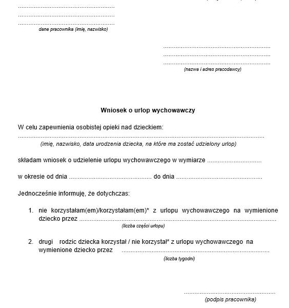 Urlop wychowawczy: kod 121 czy 122? Różnice i uprawnienia